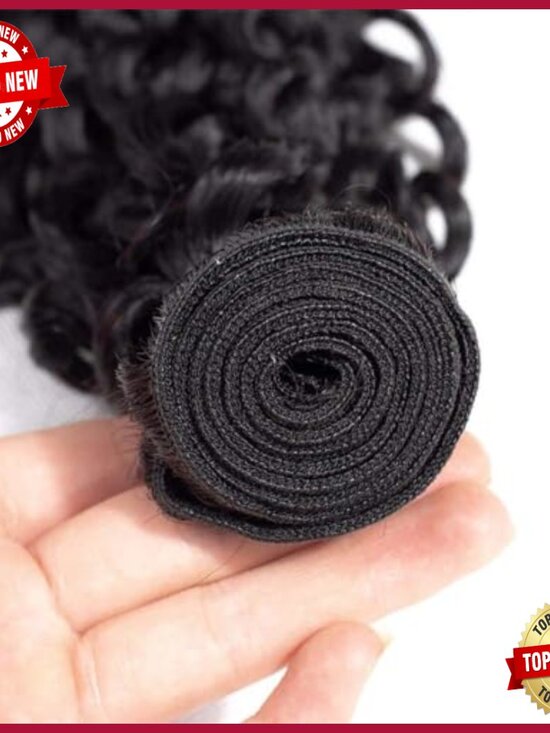 Brazilian Virgin Human Hair Extensions 22 24 26 Inch Curly Wave 3 Bundle Set